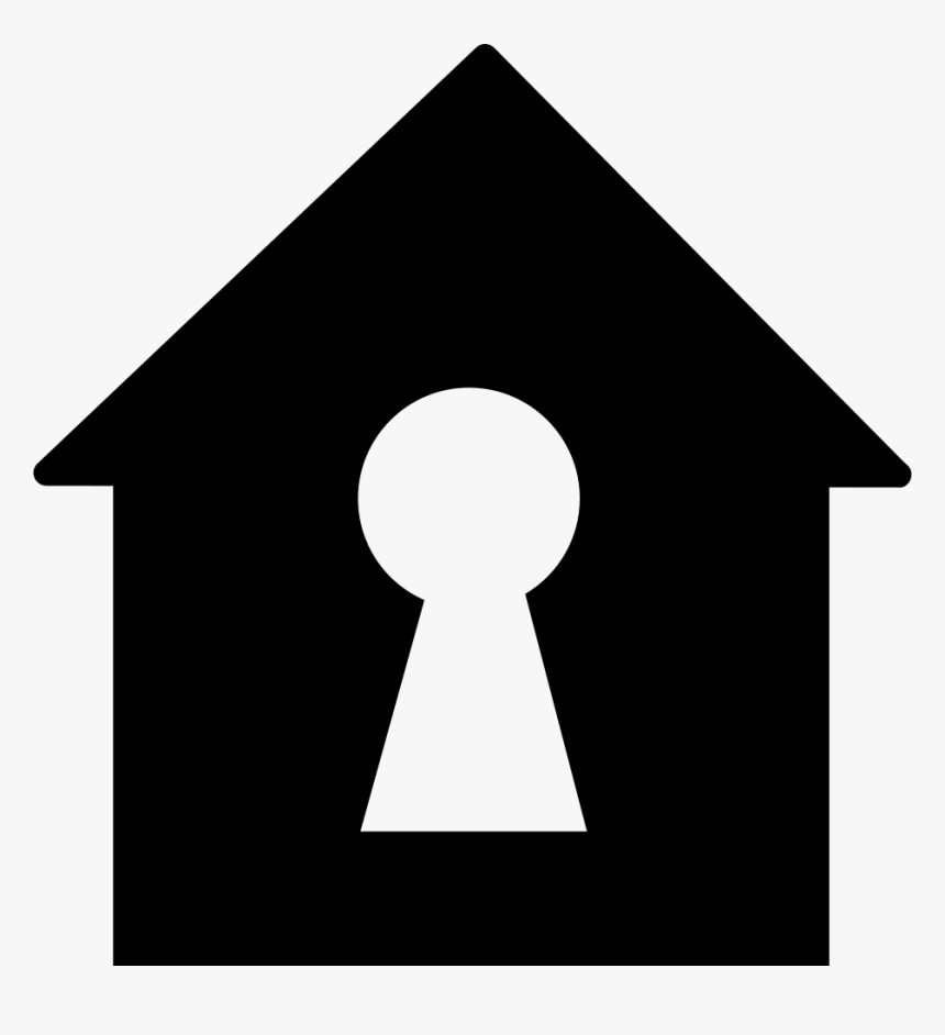 Keyhole In A Home Shape, HD Png Download