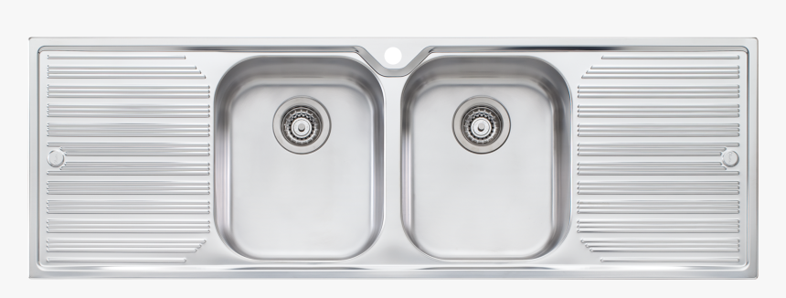 Long Clip Sink - Double Bowl Double Drainer Kitchen Sink, HD Png Download