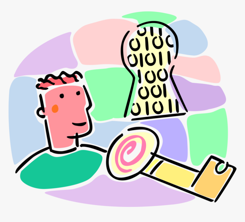 Vector Illustration Of Electronic Security Online Key, HD Png Download