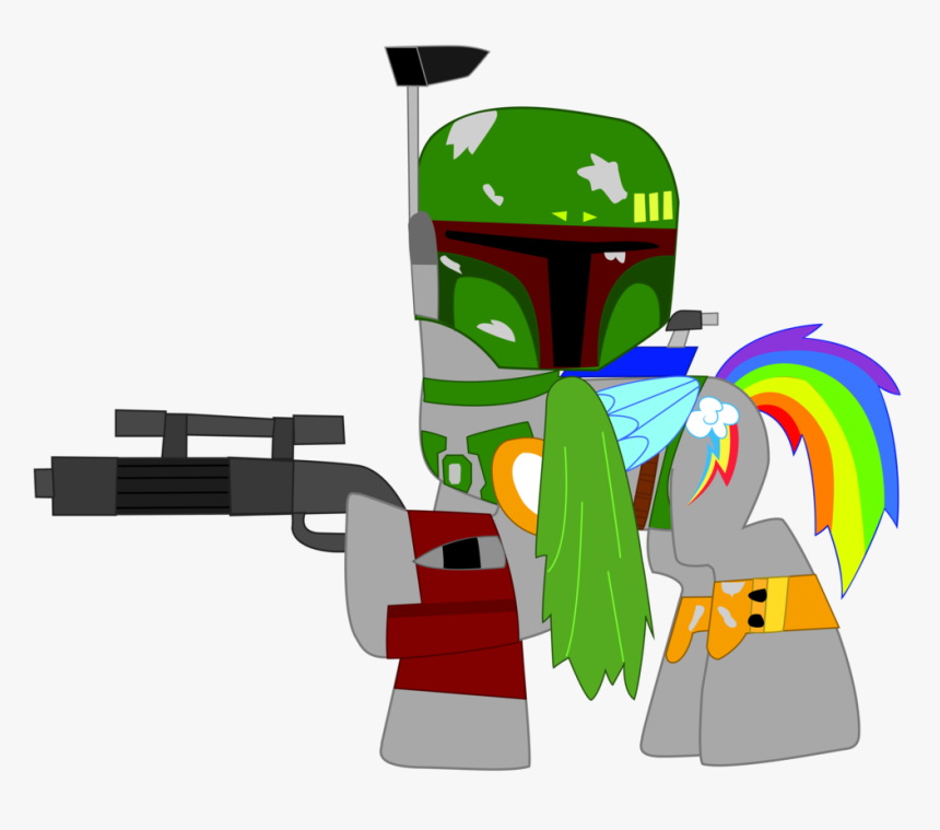 Rainbow Dash As Boba Fett In Star Wars By Ejlightning007arts - Pixel Art Star Wars, HD Png Download