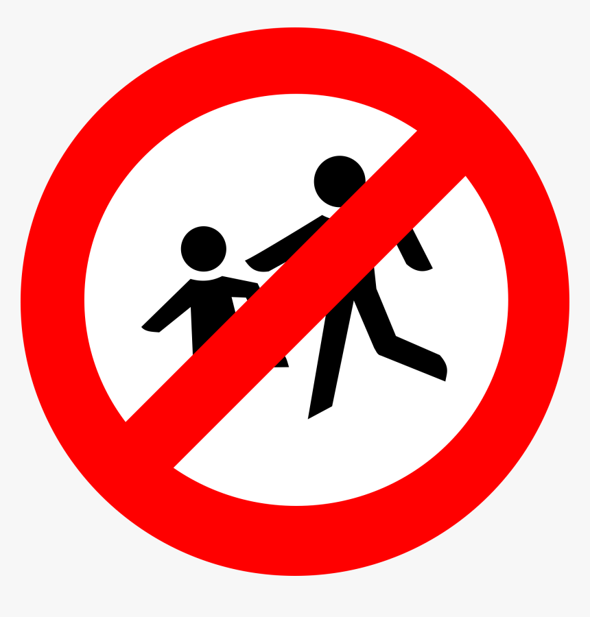 Zeichen No Children - No Walking Road Sign, HD Png Download