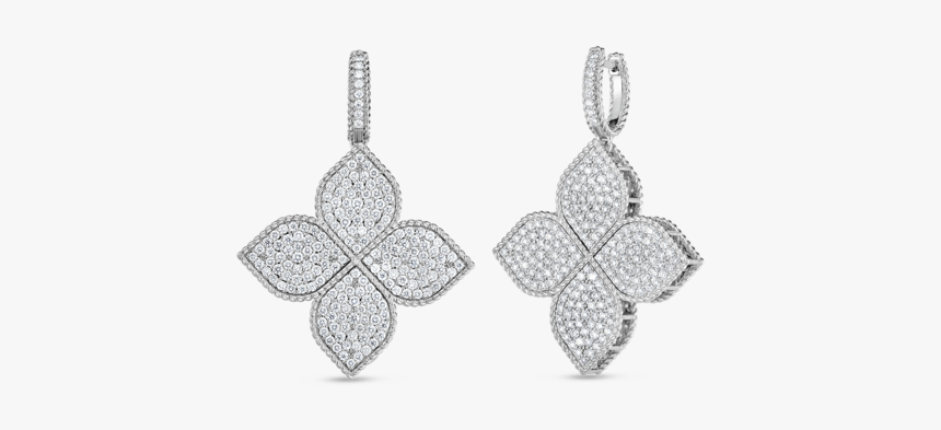 Roberto Coin White Gold Diamond Drop Earrings, HD Png Download