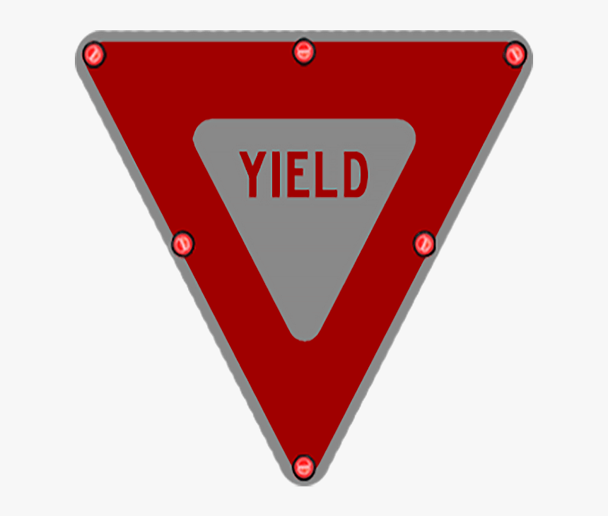Ts40 Flashing Yield Sign Night Traffic Sign Hd Png Download Transparent Png Image Pngitem