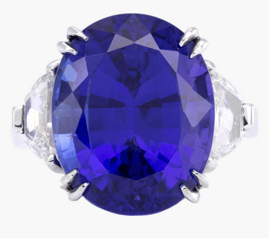 Platinum Tanzanite And Half Moon Diamond Ring - Diamond, HD Png Download