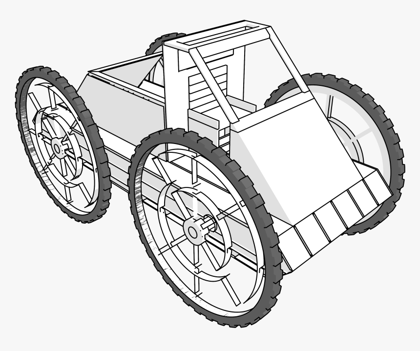 Ye Olde Monster Wagon First Truck Clipart Png - Line Art, Transparent Png
