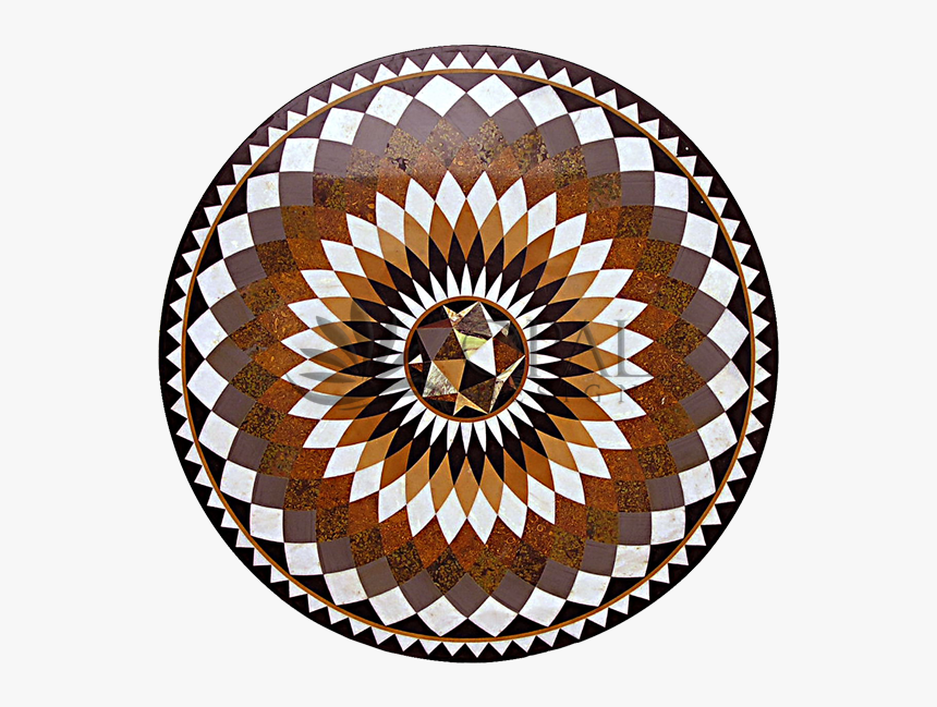 White Marble Inlayed Table Top - Wallpaper, HD Png Download