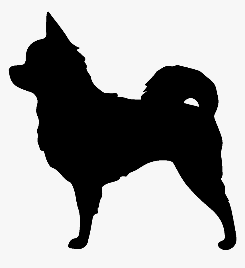 Long-haired Chihuahua Pomeranian Papillon Dog Clip - Long Haired Chihuahua Vector, HD Png Download