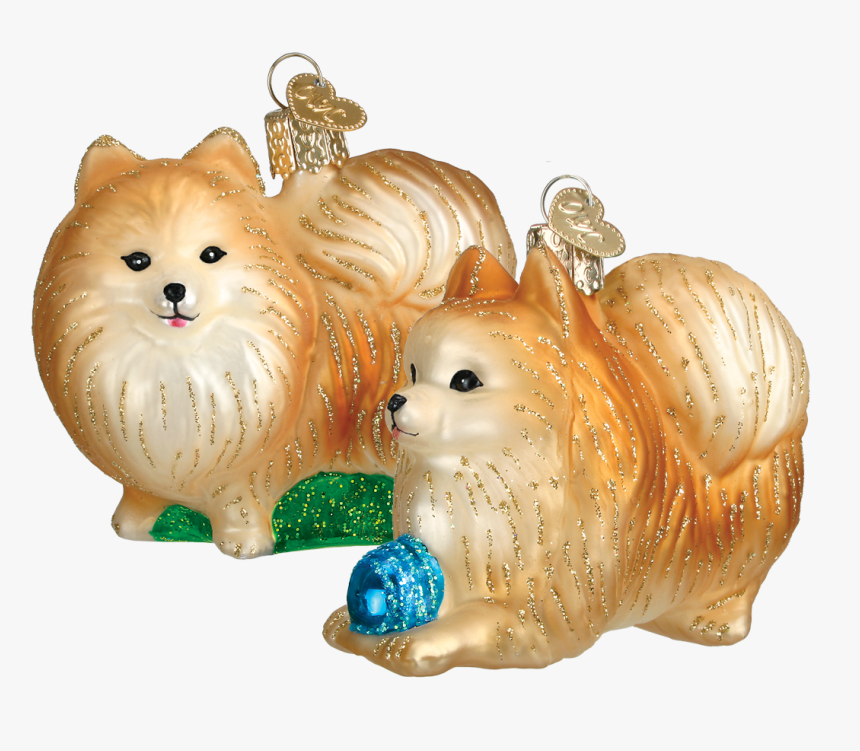 Old World Christmas Pomeranian Glass Ornament , Png - Christmas Ornament Pomeranian, Transparent Png