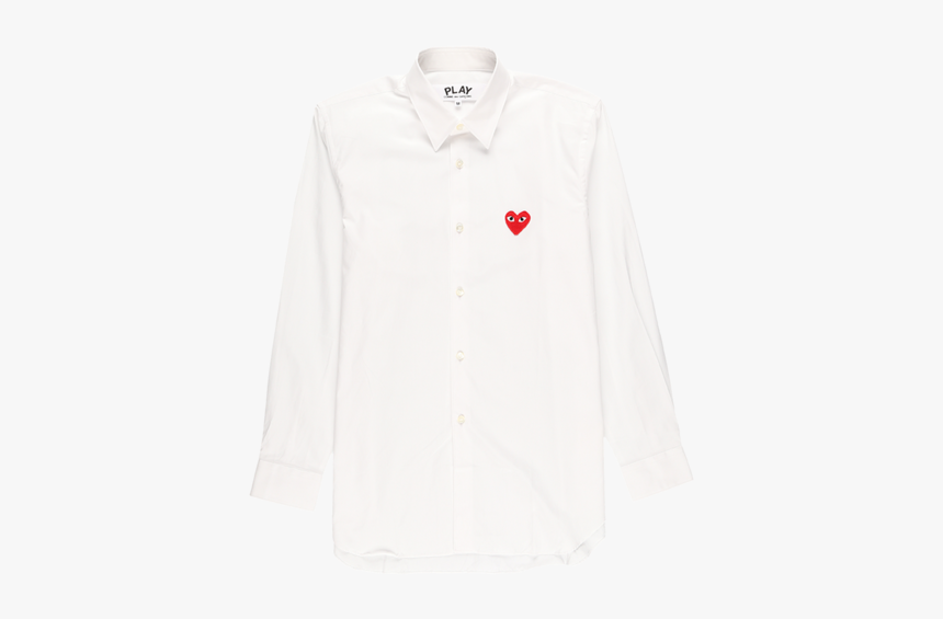 Comme Des Garçons Play Button Down Shirt - Polo Shirt, HD Png Download