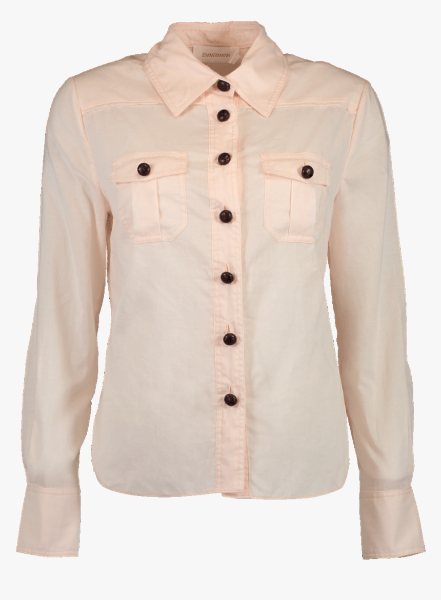Zimmermann Corsage Body Shirt In Shell - Button, HD Png Download