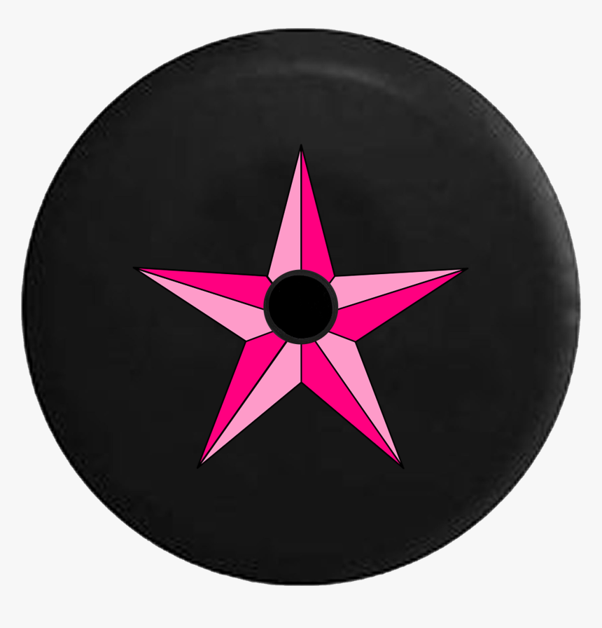 Jeep Wrangler Jl Backup Camera Day Pink Nautical Star - Circle, HD Png Download