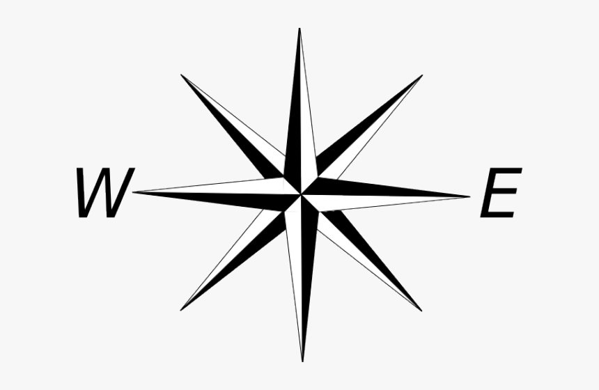 Transparent Nautical Clipart Png - Simple Compass Transparent Background, Png Download