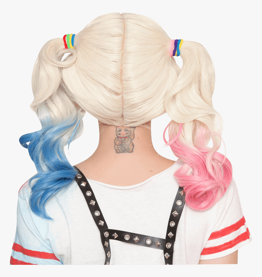 Accessoires Deluxe Harley Quinn Suicide Squad Dip Dye - Blue And Red Clown Girl, HD Png Download
