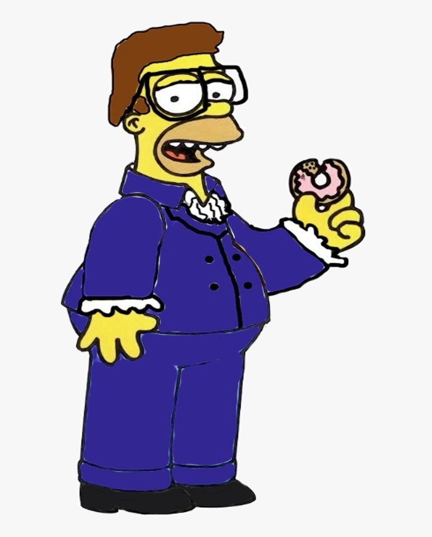 Homer Powers International Man Of Mystery - Homer Simpson Eating A Donut, HD Png Download