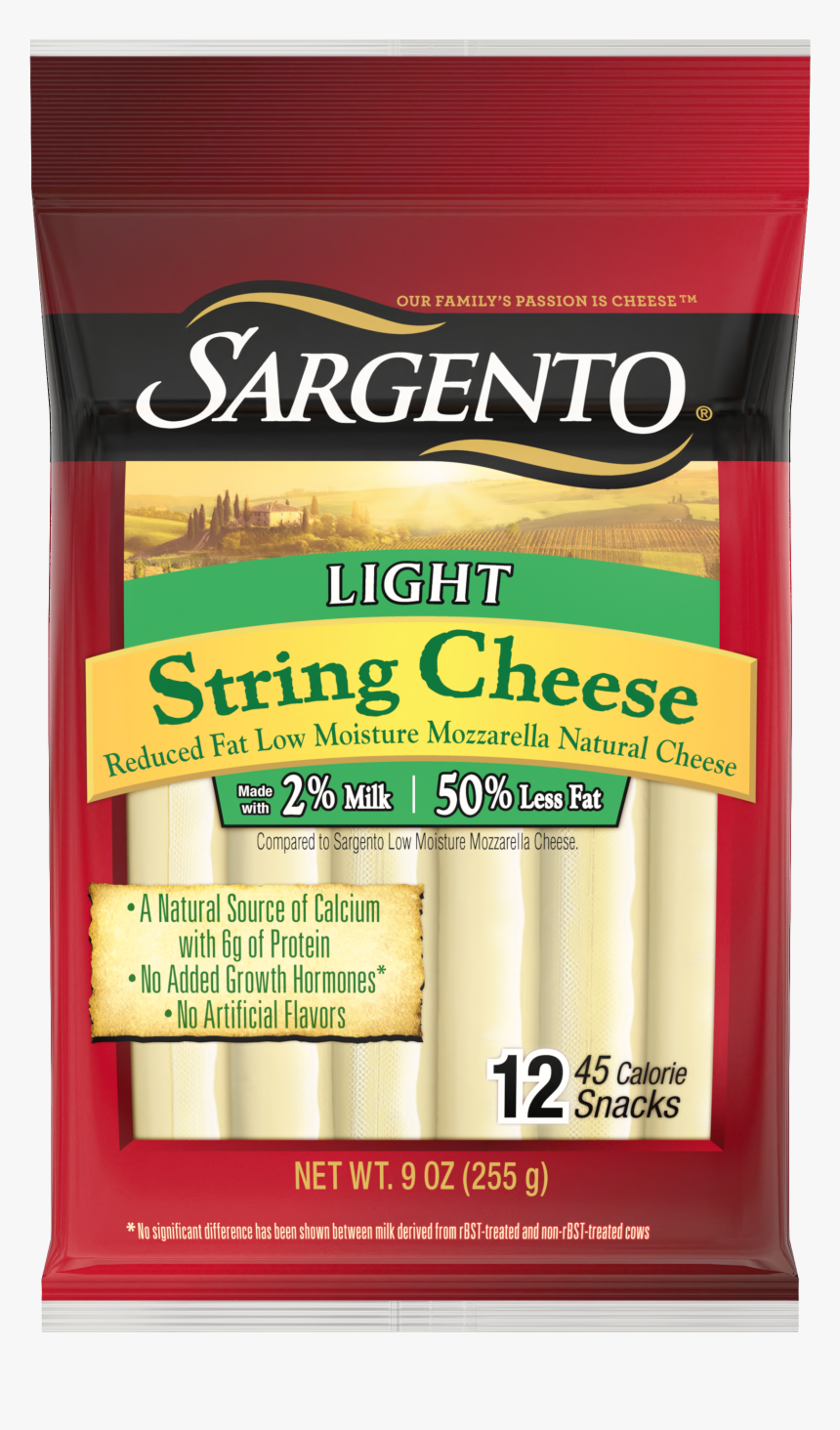 Sargento® Reduced Fat Low Moisture Part Skim Mozzarella - Packaging And Labeling, HD Png Download