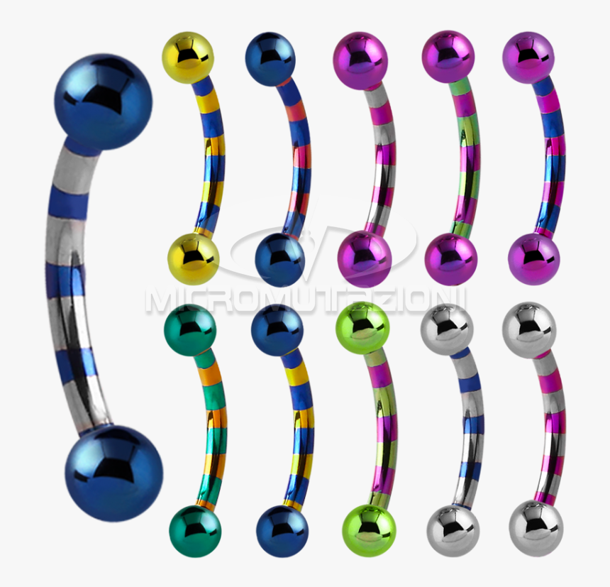 Micro Bananabell For Eyebrow Piercing Anodized Titanium - Toy Instrument, HD Png Download