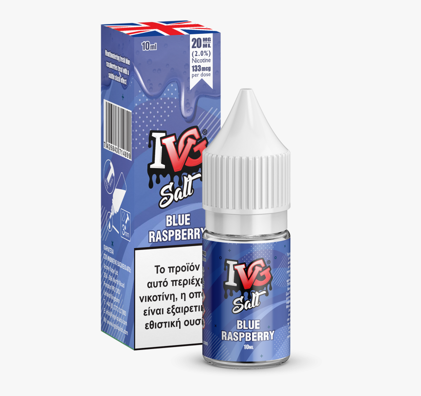 Ivg Nic Salt Blue Raspberry 20mg 10ml - Blue Raspberry Nic Salts, HD Png Download