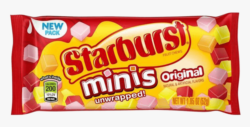 Mini Starburst Unwrapped Calories, HD Png Download