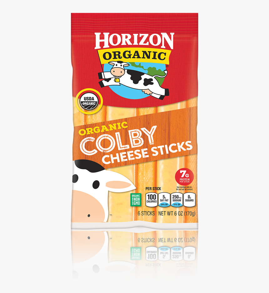 Colby Cheese Sticks - Horizon Organic Milk, HD Png Download