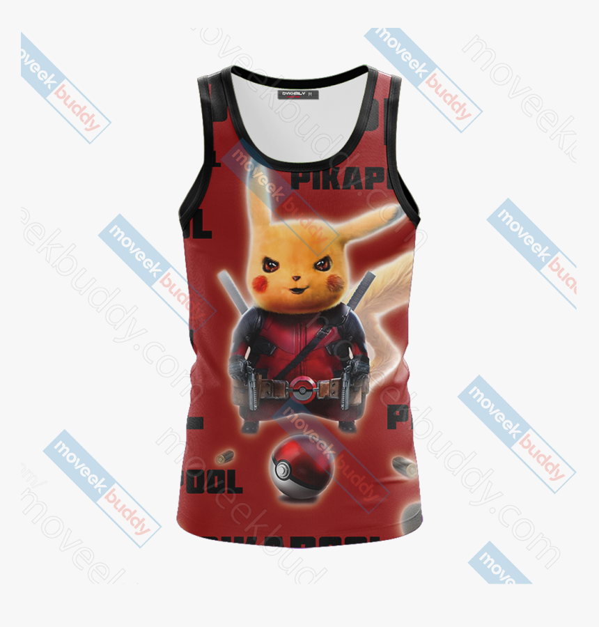 Pikapool Deadpool And Pikachu New Unisex 3d Tank Top - Pikachu And Deadpool Tank Top, HD Png Download