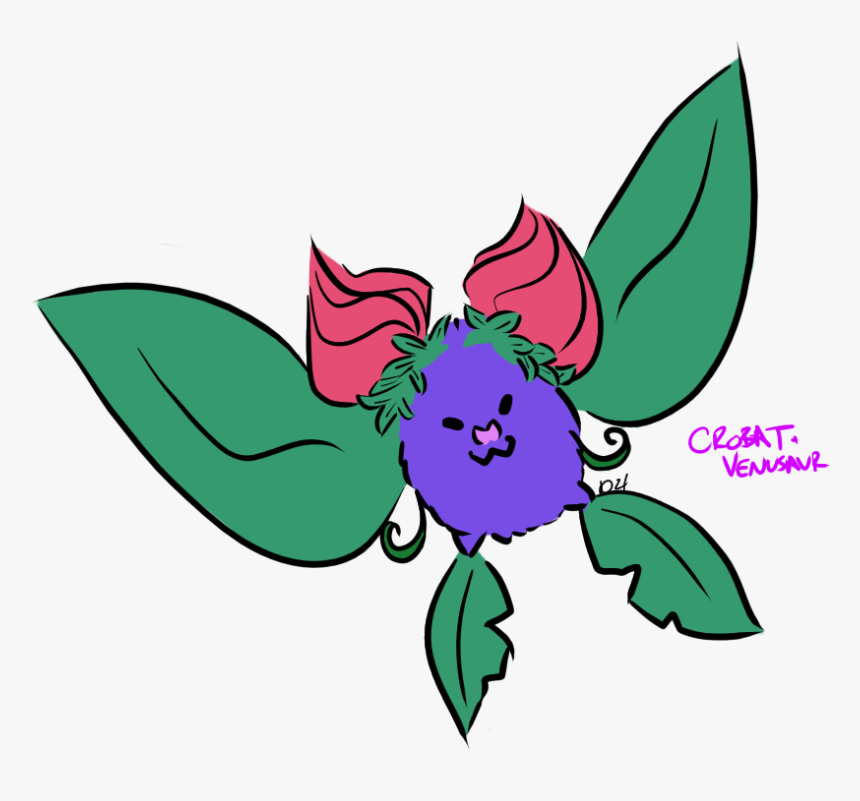“second Pokemon Fusion Crobat And The Venusaur Line, HD Png Download