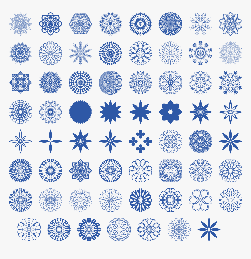 Mandalas Font Pattern Design - Мини Лакове За Нокти, HD Png Download