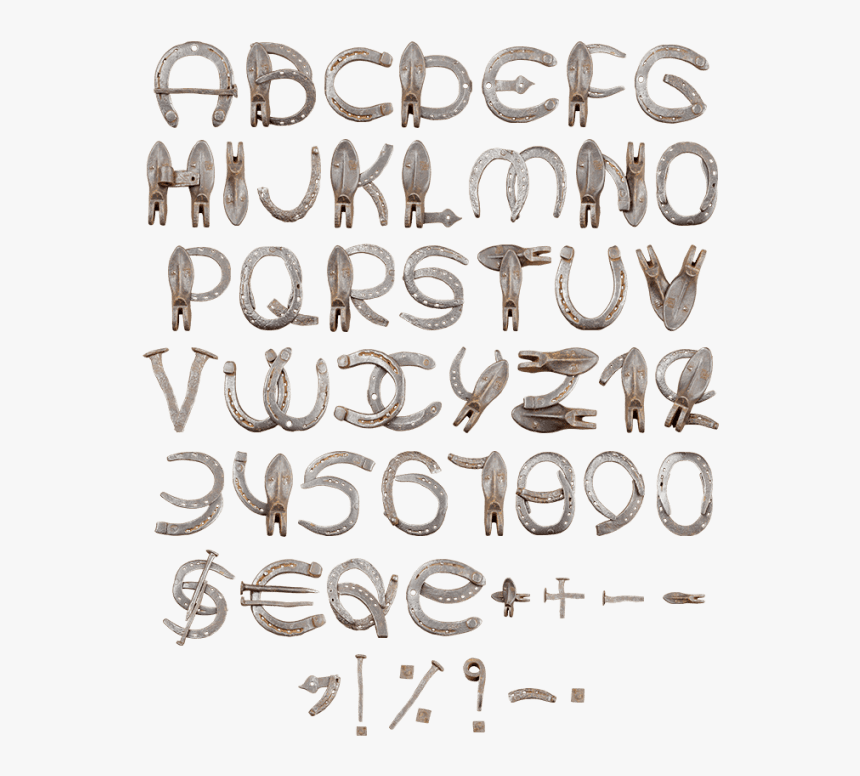 Horse Western Typeface - Horseshoe Font, HD Png Download