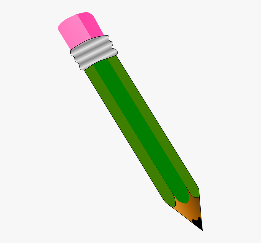 Free Picture, Pixels - Green Pencil Clip Art, HD Png Download