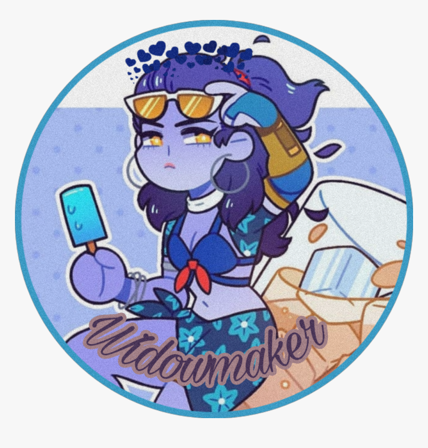 #widowmaker #summer #overwatch #icon - Cartoon, HD Png Download
