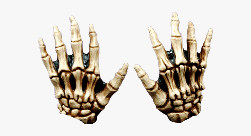 Child Sized Skeleton Latex Gloves White Or Bone Halloween - Manos De Calavera Halloween, HD Png Download