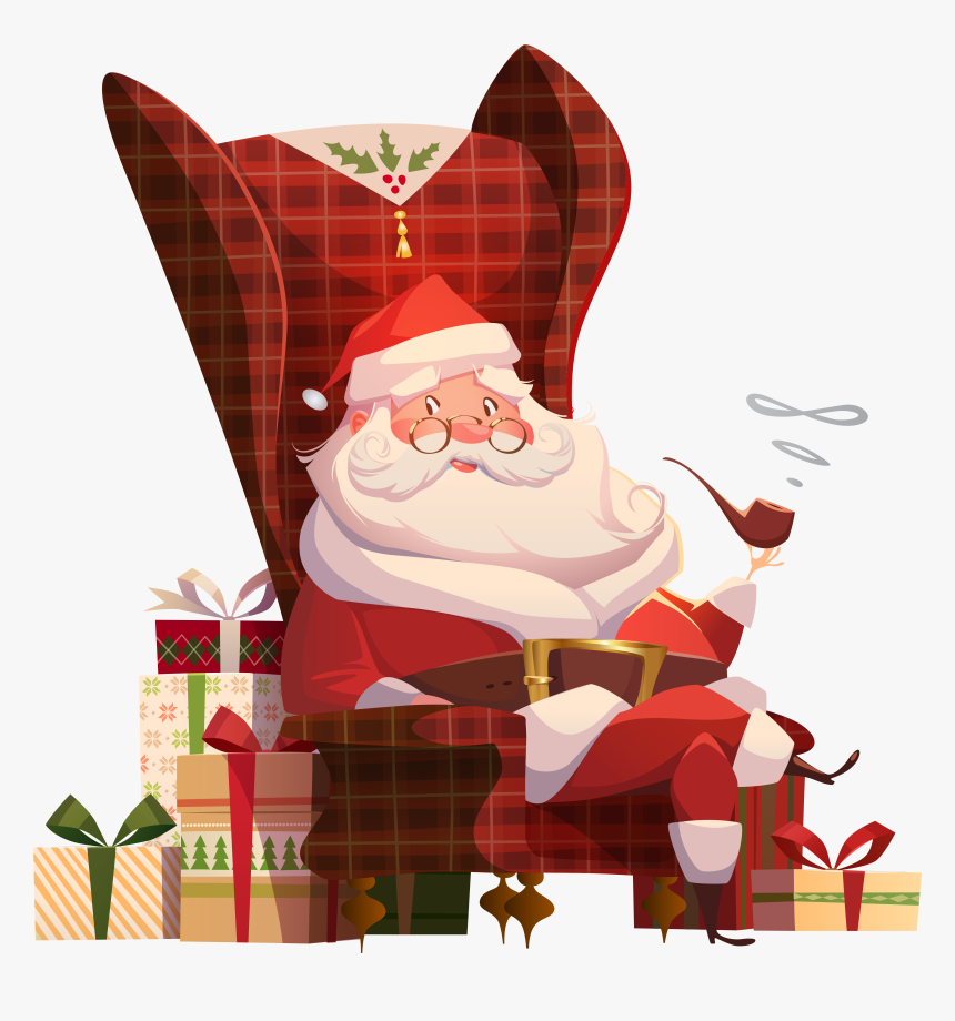Santa In Chair Clipart Jpg Royalty Free Santa Claus - Santa Claus