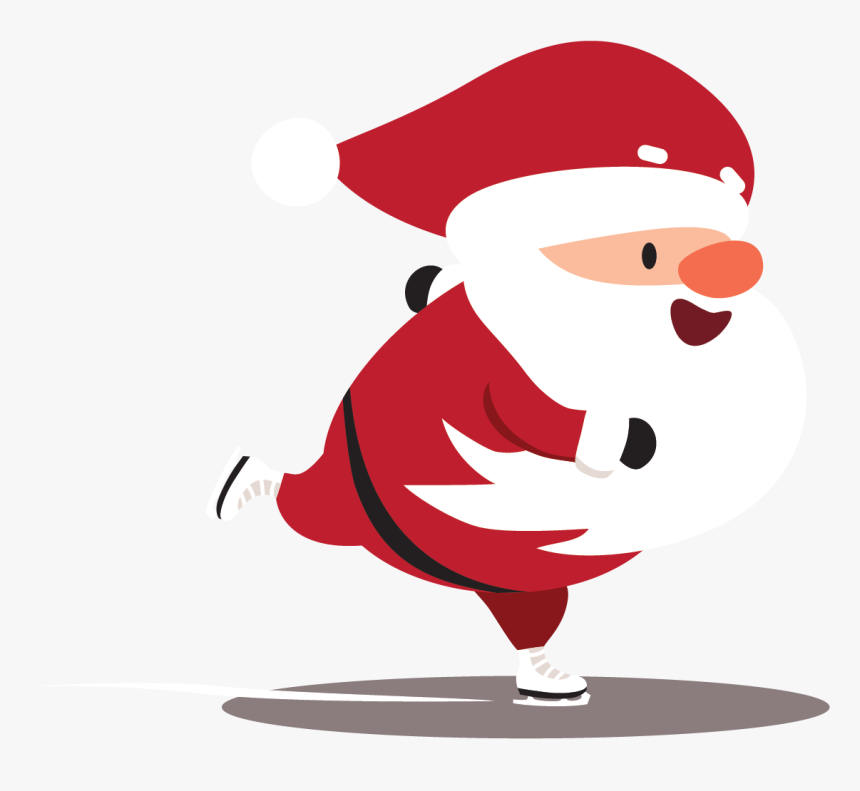 Santa Clipart Ice Skating - Santa Dash, HD Png Download