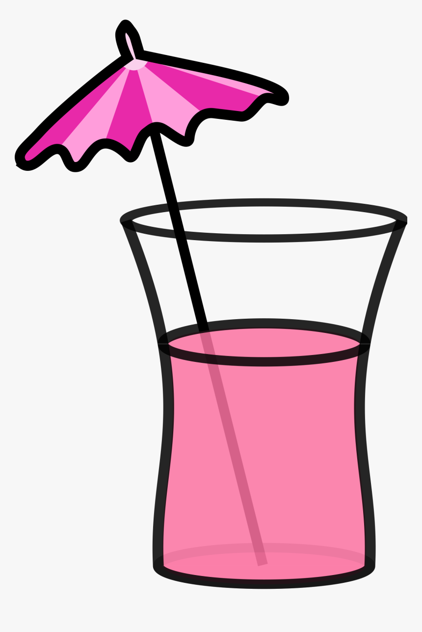 Drink Umbrella Clipart Download Umbrella Drink Pink - Drink Clipart, HD Png Download