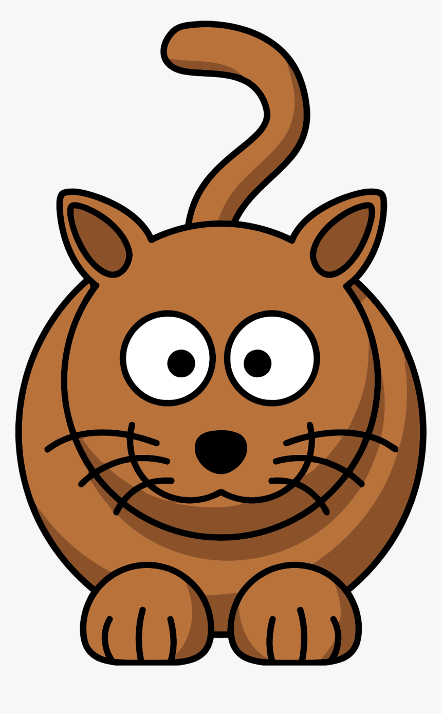 Brown Cat Clipart Png - Cartoon Cat Clipart Free, Transparent Png