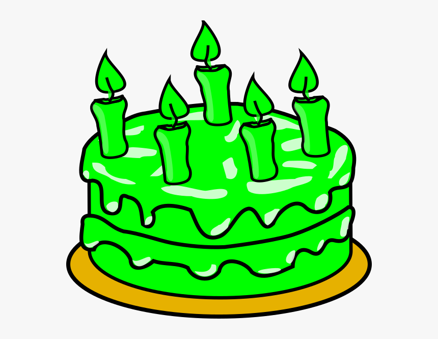 Green Birthday Cake Clip Art, HD Png Download , Transparent Png Image