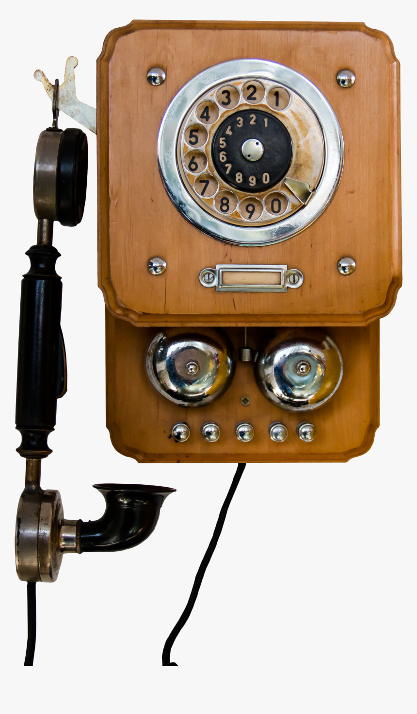 Vintage Wall Phone Png, Transparent Png