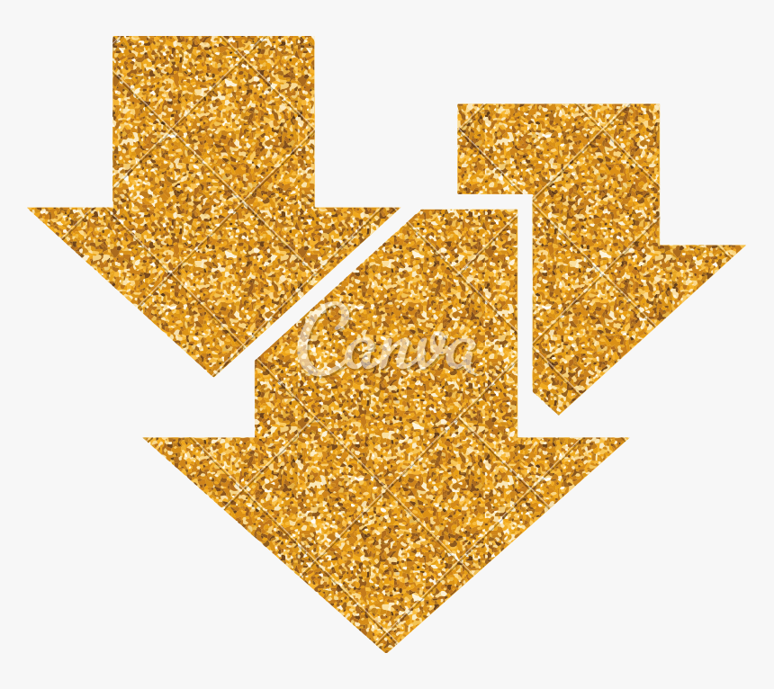 Glitter Icons - Down Arrow Glitter, HD Png Download