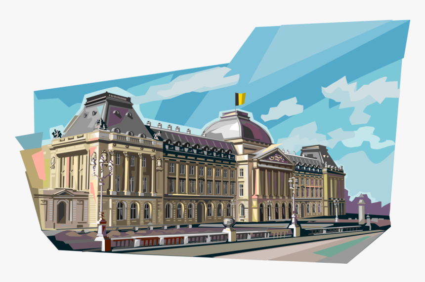 Royal Vector King Palace - Brussels Belgium Png, Transparent Png