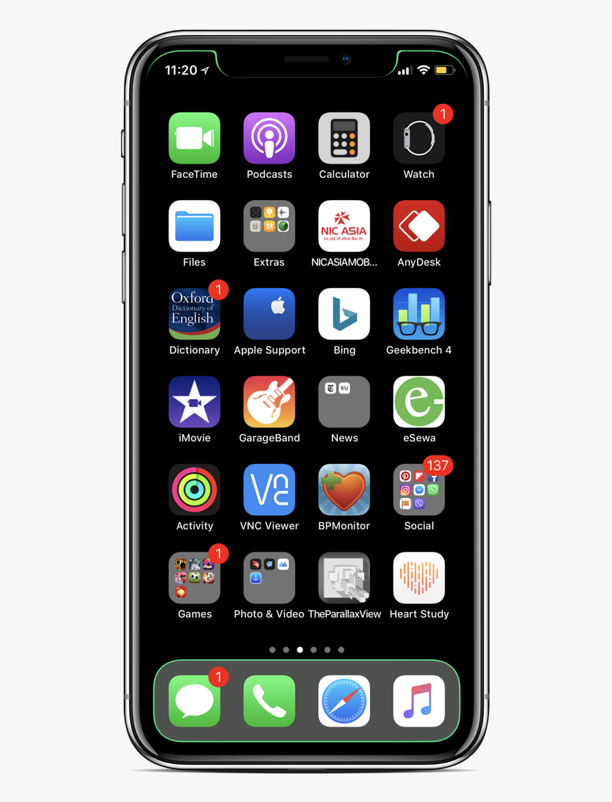 Iphone X Notch Disco Light - Iphone Phone Emoji Png, Transparent Png