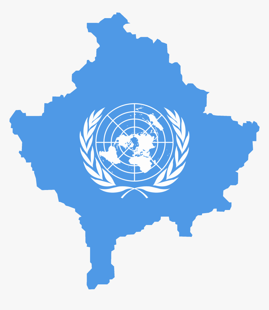 Flag Map Of Kosovo - United Nations, HD Png Download