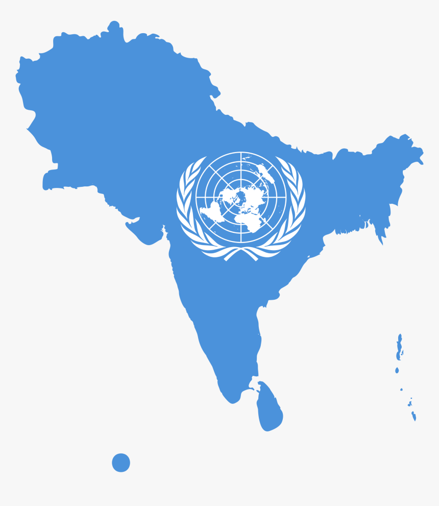 Flag Map Of South-west Asia - South Asia Region, HD Png Download
