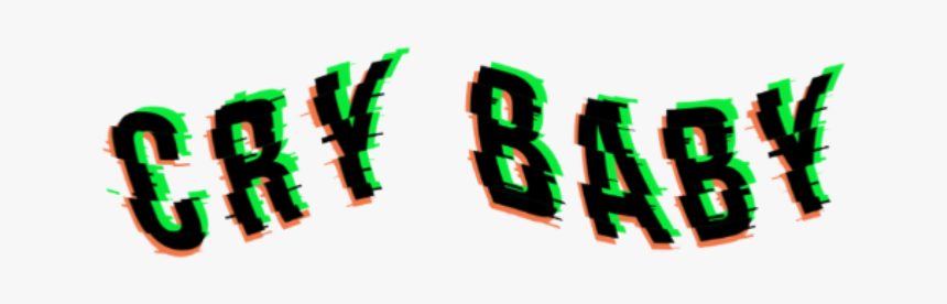 #crybaby #cry #baby #glitch #glitcheffect - Graphic Design, HD Png Download