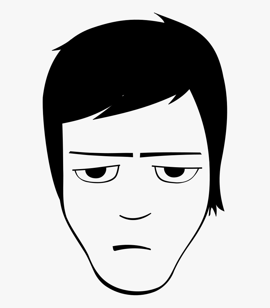 Boring Face Cartoon Clipart , Png Download - Facial Expression Cartoon Bored, Transparent Png