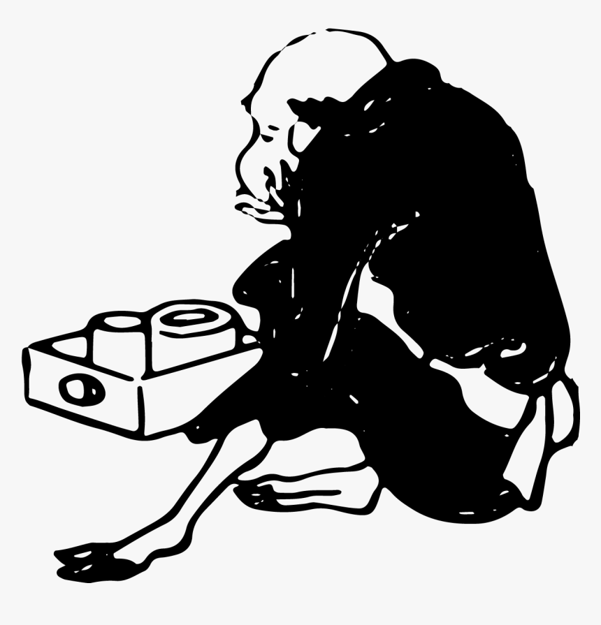 Free Ukiyo-e Illustration Of Bored Man - Illustration, HD Png Download