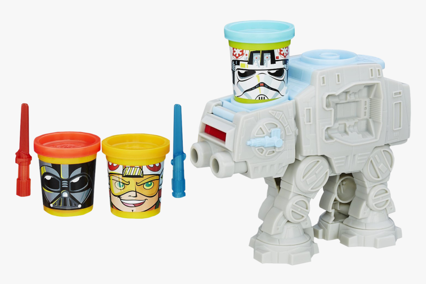 Play Doh Star Wars At At Attack Toy With Can Heads - Pd Sw Игровой Набор С Пластилином At Атакует, HD Png Download