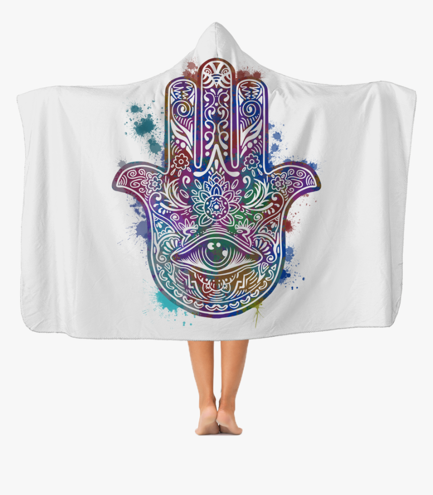 Hamsa Hand ﻿classic Adult Hooded Blanket Apparel Michael - Betty Boop Hooded Fleece Throw, HD Png Download