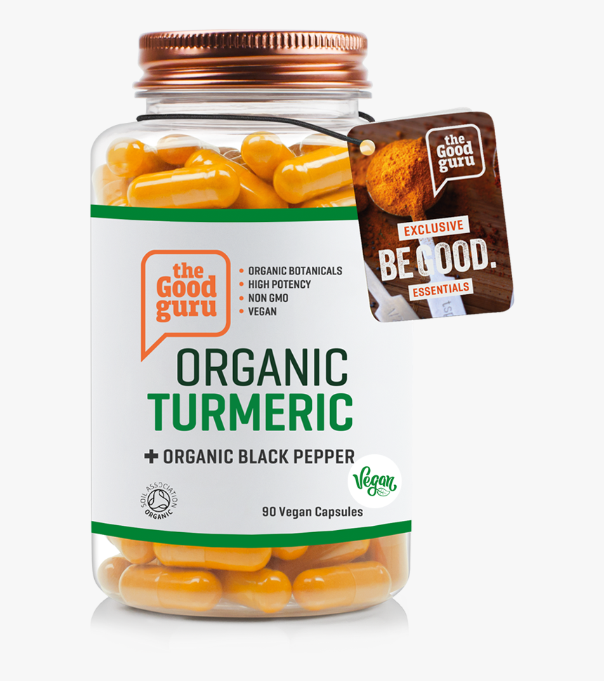Organic Turmeric Black Pepper - Good Guru Organic Turmeric, HD Png Download