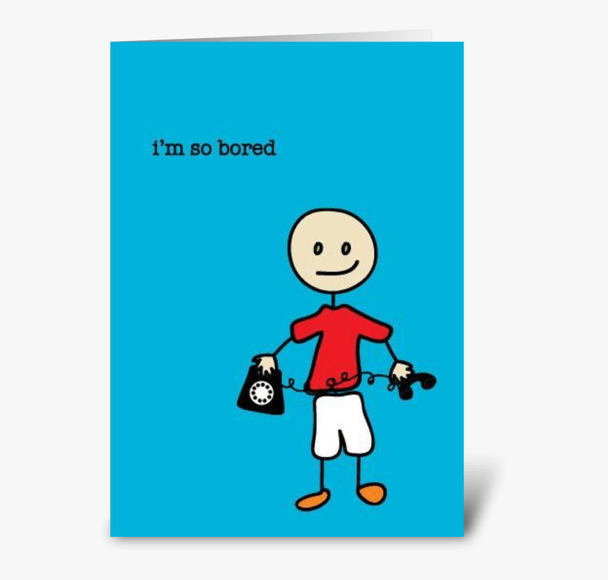 Miss You / Bored Greeting Card - Cartoon, HD Png Download