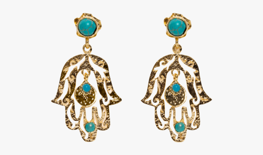 Hamsa Earrings - Earrings, HD Png Download