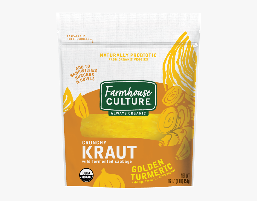 Goldenturmeric Kraut Fermented - Packaging And Labeling, HD Png Download